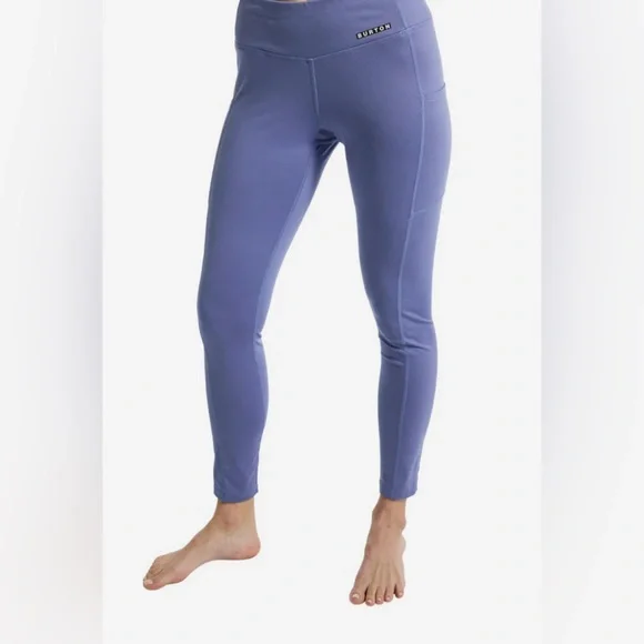 Burton Midweight X Base Layer Thermal Pants Womens Size Medium Blue Outdoor Ski - Picture 1 of 8
